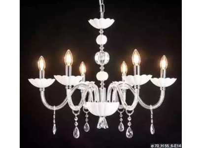 Żyrandol kryształowy Lampa sufitowa Zeus White Lampa sufitowa Lampa