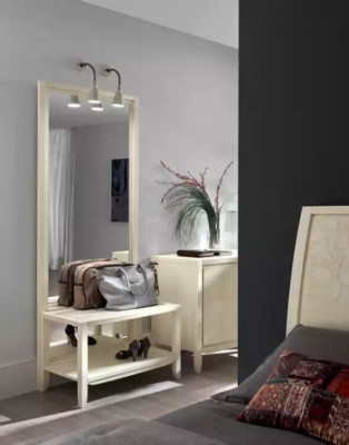 Lustro stojące Design Lustro włoska Sypialnia Drewno Stojak Ściana