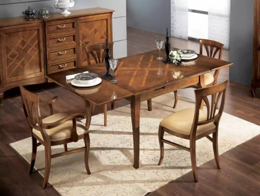Krzesło bez Podłokietnik Krzesło do jadalni Drewno jadalnia Brown Design Classic