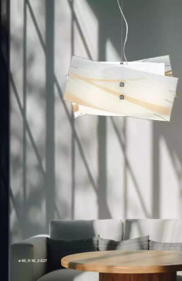 Stylowa Lampa sufitowa Nowoczesny biały żyrandol wiszący z 2x Lampy