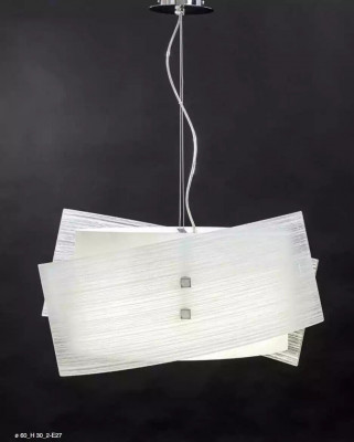 Nowoczesny żyrandol wiszący w kolorze białym z 2x Lampy Stylowa Lampa sufitowa