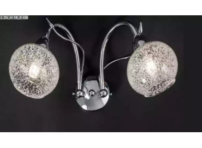 Luksusowa szara lampa ścienna 2x Lampy o okrągłym kształcie