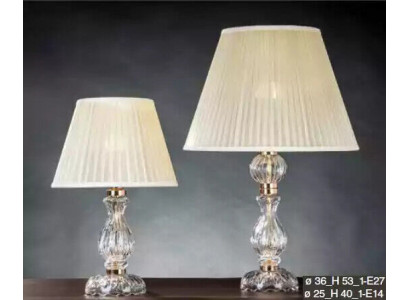 Biała przezroczysta lampa stołowa Antyk Style żyrandol kryształ Lampa