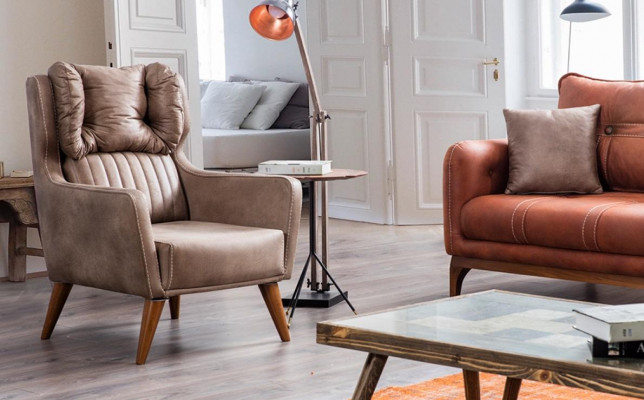 W stylu wiejskiego domu Fotel EarsFotel Relaks TV jednoosobowa sofa kanapa