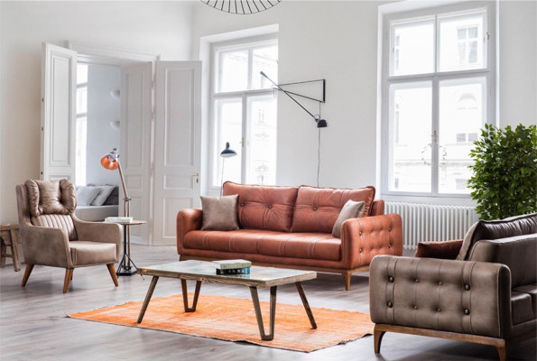 W stylu wiejskiego domu Fotel EarsFotel Relaks TV jednoosobowa sofa kanapa