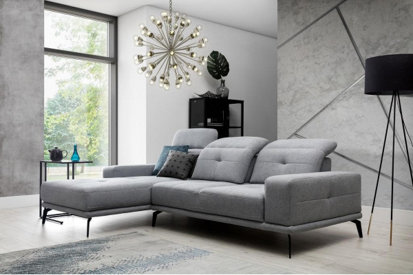 L Shape Narożnikowa kanapa Materiał Siedziba Ustaw Projektant Żywy krajobraz Włókienniczy Sofa Nowość