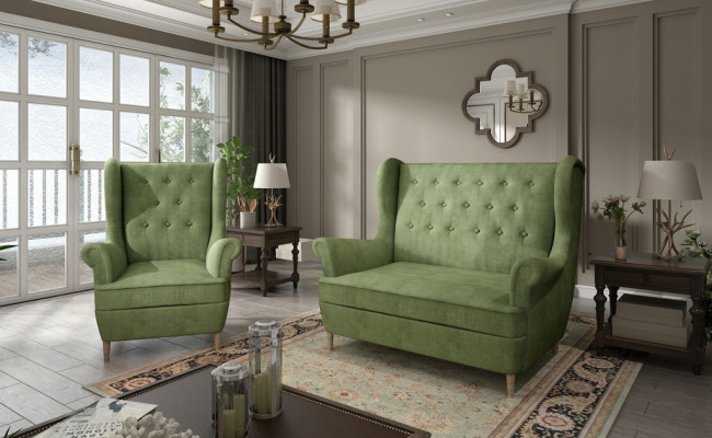 Chesterfield Couch Podkładka 2+1 miejsce do siedzenia Meble tapicerowane Couches Zestaw sofowy Sofy