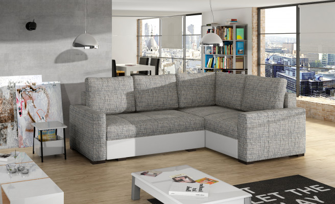 Design Narożnikowa kanapa rozkładana Funkcja łóżka Couch Skóra Podkładka Włókienniczy Sofy Nowy 1469
