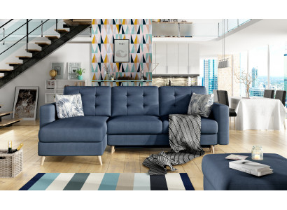 Design Narożnikowa kanapa Sofa rozkładana Funkcja łóżka Couch Włókienniczy Skóra Podkładka Sofy Nowość