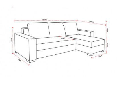 Design Narożnikowa kanapa Newark Funkcja łóżka Kanapa Skóra Włókienniczy Sofy Sofa do spania