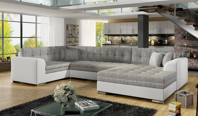 Design Narożnikowa kanapa Funkcja łóżko Sofa Kanapa Podkładka Sofy Kanapy Żywy krajobraz