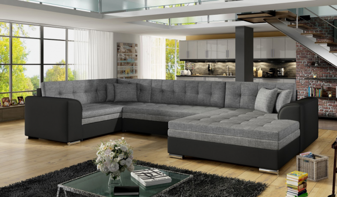 Design Narożnikowa kanapa Funkcja łóżko Sofa Kanapa Podkładka Sofy Kanapy Żywy krajobraz