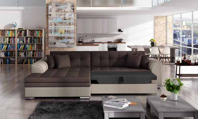 Design Narożnikowa kanapa Funkcja łóżka Couch Podkładka Couches Włókienniczy Sofy Sofa