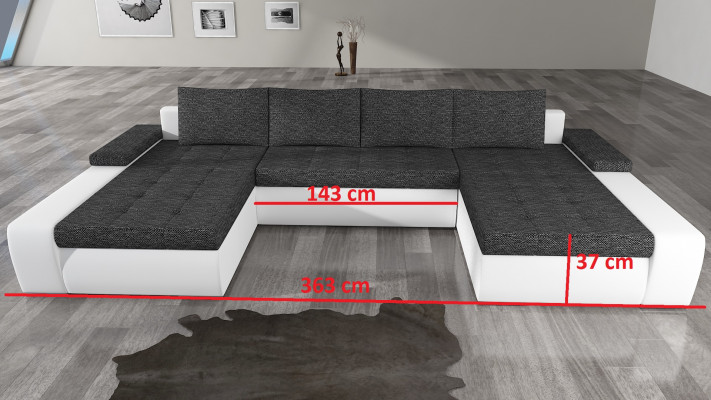 Żywy krajobraz Salon Skóra Sofa Kanapa Podkładka Siedziba Narożnikowa kanapa Ustawić