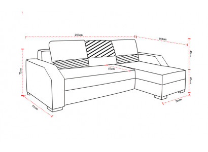 Sofa rozkładana Sofa Podkładka Salon Narożnikowa kanapa Funkcjonalna Kanapa Textl Siedziba
