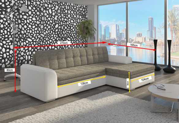 Design Sofa Rozkładana Sofa Podkładka Salon Narożnikowa kanapa Kanapa Tekstl Materiał