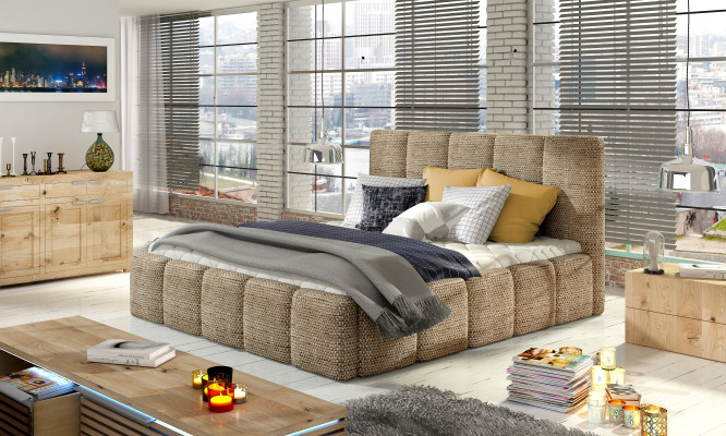 Nowoczesny luksusowy design XXL Łóżko w stylu hotelowego podwójnego Skóra 140 160
