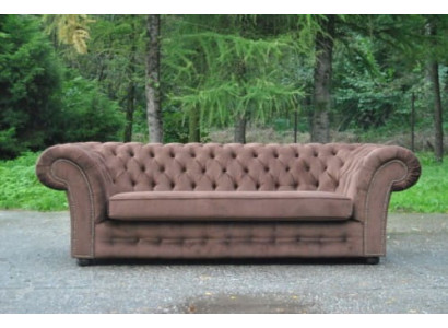 Sofa 3 miejsce do siedzenia Material Design Couch Podkładka Sofy Włókienniczy Modern Chesterfield Beige
