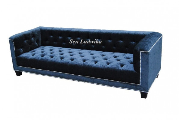 Elegancka designerska kanapa Podkładka Chesterfield sofa kanapy sofy trzyosobowe Aksamit