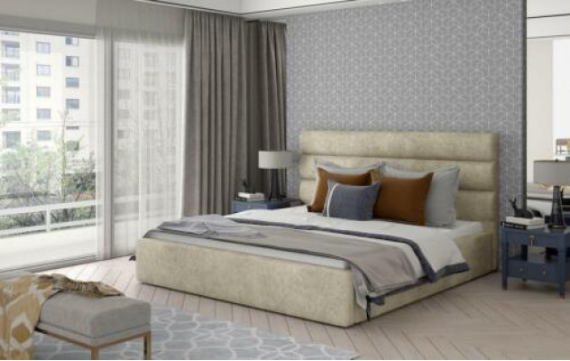 Designerskie łóżko tapicerowane łóżko małżeńskie łóżko królewskie Podwójne łóżko Sypialnia NOWOŚĆ