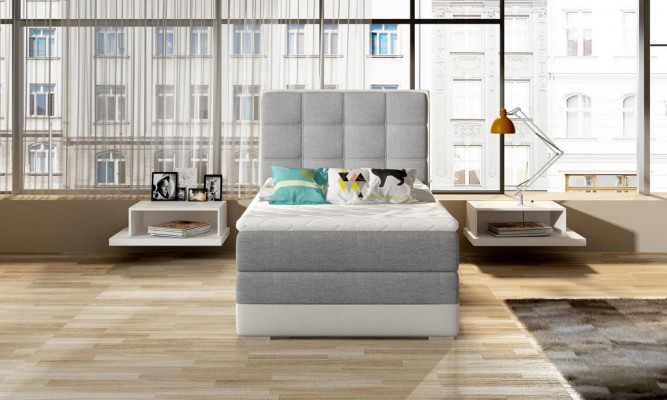 Łóżko Podkładka Design Luksusowe łóżko hotelowe 90x200cm Sleep Pokój Box Spring Single