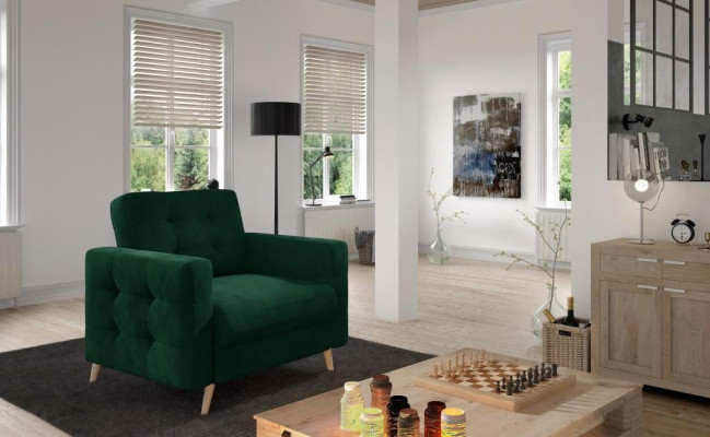 Fotel Krzesło jadalnia TV Lounge Siedziba Zielone Krzesło Tapicerowane o Nowoczesnym Designie Nowość