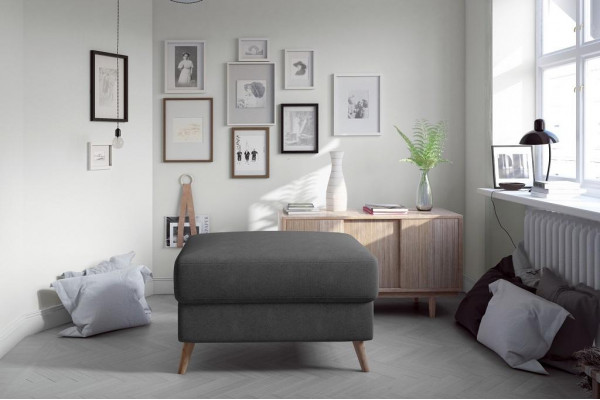 Podnóżek pufa do salonu projektanta Stołek Skóra Włókienniczy