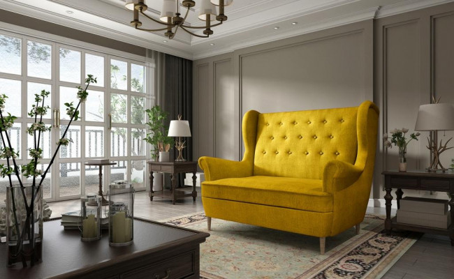 Ławka Chesterfield dwumiejscowa miejsce do siedzenia Sofa Kanapa Podkładka Aksamit Kanapy