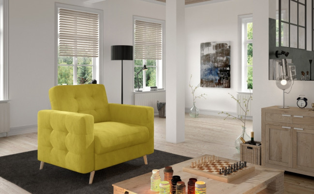 Fotel Designer Krzesło Podkładka Relaks Materiał Włókienniczy Lounge New Telewizja 1 miejsce siedzące