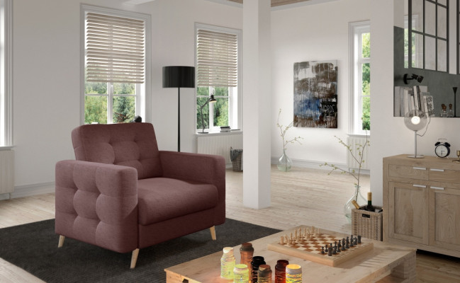 Fotel Designer Krzesło Podkładka Relaks Materiał Włókienniczy Lounge New Telewizja 1 miejsce siedzące