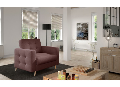 Fotel Designer Krzesło Podkładka Relaks Materiał Włókienniczy Lounge New Telewizja 1 miejsce siedzące