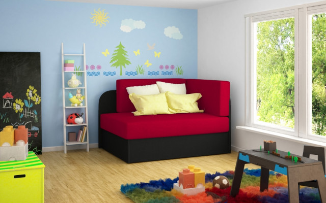 Sofa dziecięca kanapa Narożnikowa kanapa sofa tapicerowana rozkładana funkcja spania Podstawa łóżka pokój