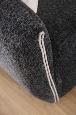 Sofa 3 miejsce do siedzenia Luksusowy salon Meble Materiał Kanapy trzyosobowe szare Nowe