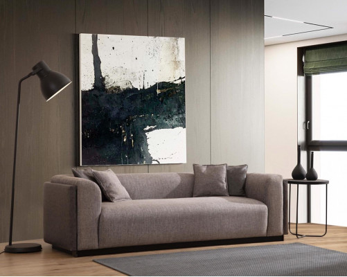 Sofa do salonu 4 miejsce do siedzenia Design Podkładka Couch Modern Luxury New Brown