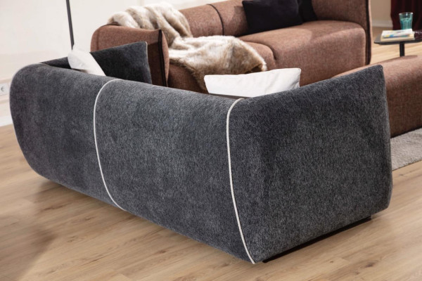 Sofa 3 miejsce do siedzenia Luksusowy salon Meble Materiał Kanapy trzyosobowe szare Nowe
