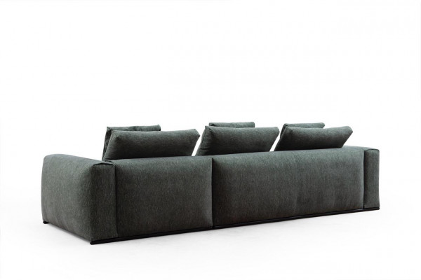 Sofa do salonu 4 miejsce do siedzenia Nowoczesna kanapa Podkładka miejsce do siedzenia sofa zielone Drewno