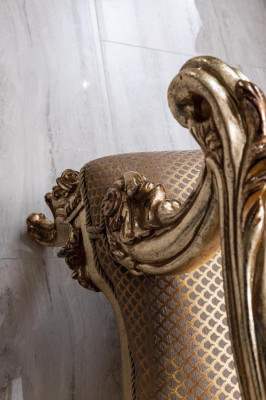 Fotel Salon Klasyczny Design Fotel Gold Luksusowy Salon Włókienniczy