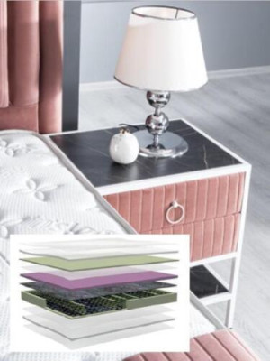 Stolik nocny Różowy Konsole Nowoczesne Konsole Nocne Design Szafki nocne 1x