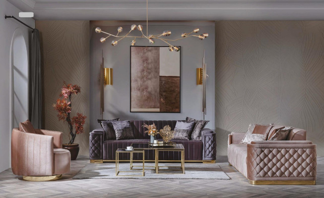 Luksusowa kanapa xxl sofa duże kanapy 246cm Aksamit Design Meble Sofas Material