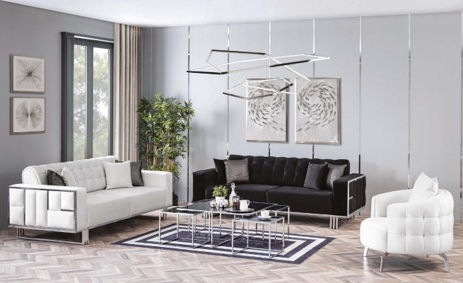 Kanapa Trzyosobowa Sofa Meble Meble Kanapy Sofy Czarny Podkładka
