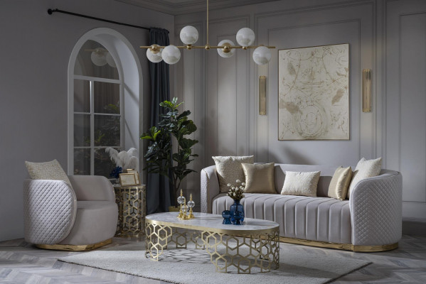 Luksusowa Sofa Kanapa 3+1 Meble Kanapy Zestaw sofowy Chesterfield 2-częściowy.