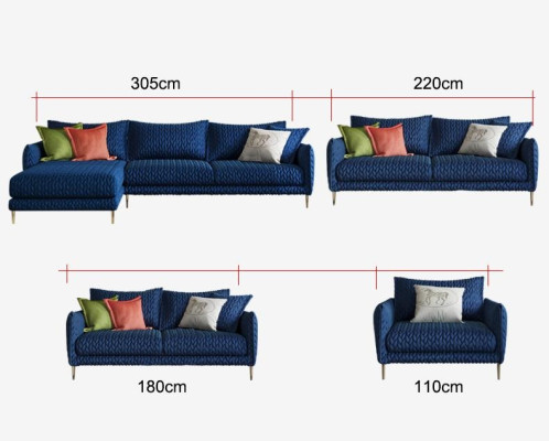 Sofa 3 miejsce do siedzenia Sofa Żywy krajobraz Nowoczesny Ustaw Design Sofa Siedziba Material