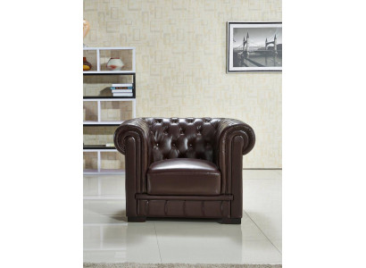 Chesterfield Fotel TV Couch 1 miejsce do siedzenia Sofa Skóra Couchen Podkładka