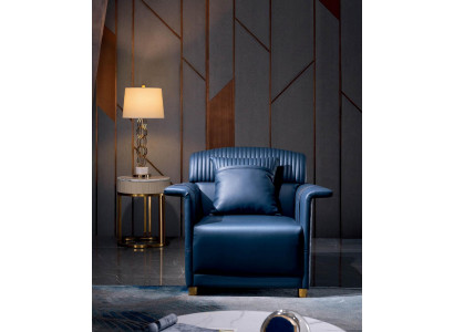 Klasyczna designerska sofa jednoosobowa Skóra Loung Club Polser Fotel Relaks