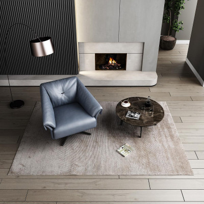 Fotel Design Luxury Relaks Club Lounge Jednoosobowa Podkładka Materiał Skóra