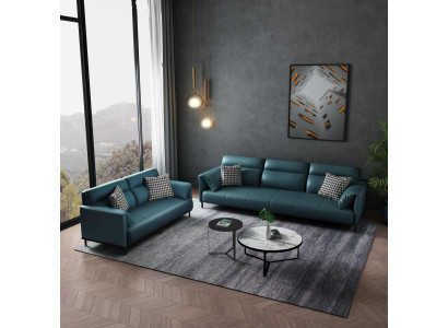 Sofa 3 miejsce do siedzenia Sofa skórzana Kanapa Żywy krajobraz Ustawić Design Modern Siedziba