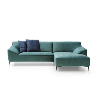 Design Narożnikowa kanapa Kształt L Nowoczesne Sofy Materiał Włókienniczy Kanapa Żywy krajobraz Sofa Aksamit