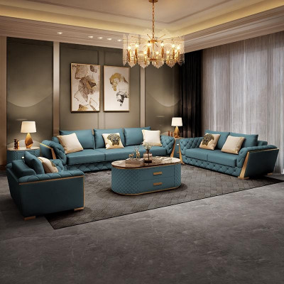 Nowoczesna sofa 3 miejsce do siedzenia Żywy krajobraz designerskie kanapy poduszki na siedziska nowe