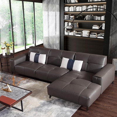 Design Esk Narożnikowa kanapa Kształt litery L Nowoczesne sofy Sofa skórzana Kanapa Sofa Siedziba Żywy krajobraz