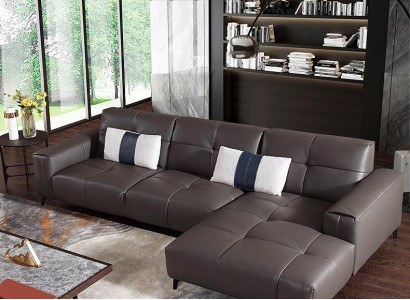 Design Esk Narożnikowa kanapa Kształt litery L Nowoczesne sofy Sofa skórzana Kanapa Sofa Siedziba Żywy krajobraz